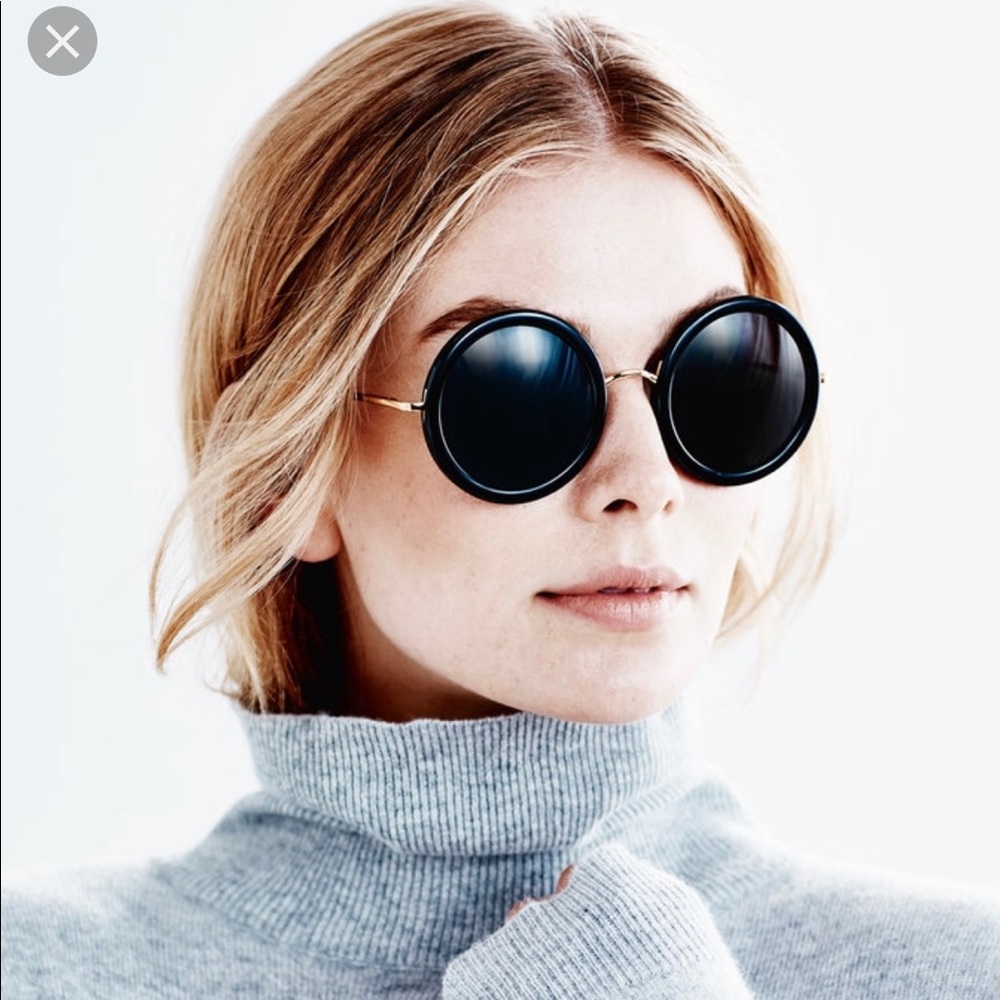 Linda Farrow x The Row 8 Sunglasses in Black